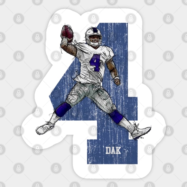 Dak Prescott Dallas Jump Sticker by MASTER_SHAOLIN